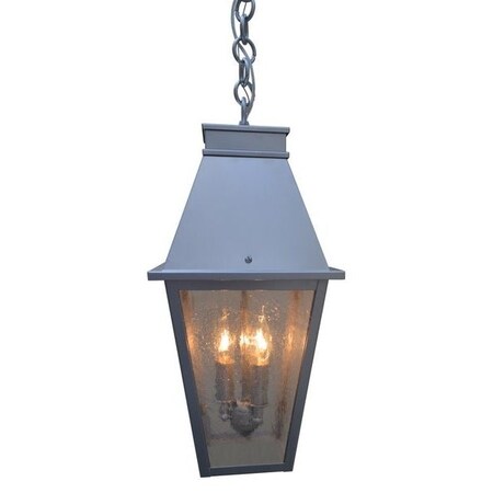 Arroyo Craftsman 8" Croydon Pendant, Mission Brown, Rain Mist Glass CRH-8RM-MB